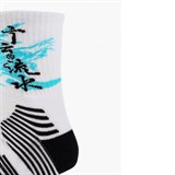 361° BASKETBALL SOCKS Носки баскетбольные Белый/Черный/Голубой - фото 277528