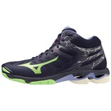 Mizuno WAVE VOLTAGE MID Кроссовки волейбольные Темно-синий/Зеленый - фото 277676