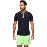 Asics MATCH M POLO SHIRT Поло теннисное Черный/Салатовый - фото 278475