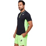 Asics MATCH M POLO SHIRT Поло теннисное Черный/Салатовый - фото 278477