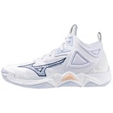 Mizuno WAVE MOMENTUM 3 MID (W) Кроссовки волейбольные женские Белый/Темно-синий - фото 278909