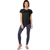 Asics ASICS BIG LOGO TEE II (W) Футболка беговая женская Темно-серый/Черный - фото 278950