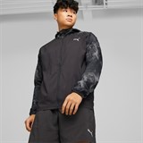 Puma FAV ALL OVER PRINT WOVEN RUNNING JACKET Ветровка беговая Черный - фото 279857