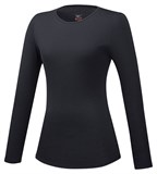 Mizuno BT UNDER ROUND NECK LS (W) Термофутболка с длинным рукавом женская Черный - фото 280255