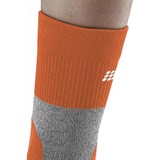 CEP HIKING MERINO MID CUT COMPRESSION SOCKS (W) Компрессионные носки для активного отдыха на природе женские Оранжевый/Серый - фото 280310