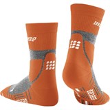 CEP HIKING MERINO MID CUT COMPRESSION SOCKS (W) Компрессионные носки для активного отдыха на природе женские Оранжевый/Серый - фото 280311