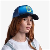 Buff TRUCKER CAP SEONS NAVY Бейсболка беговая Синий/Желтый - фото 280633
