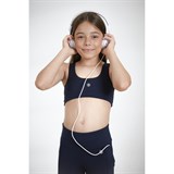 Poivre Blanc FRESH-UP CROP TOP Бра-топ теннисный детский Темно-синий/Черный - фото 280783