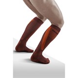 CEP SKI TOURING TALL COMPRESSION SOCKS Компрессионные гольфы с шерстью мериноса для катания на лыжах Темно-оранжевый - фото 280995