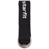 Starfit YB-100 Ремень для йоги 180 см хлопок Черный - фото 281015