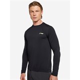 Li-Ning RUNNING LONG SLEEVE T-SHIRT AT DRY ULTRA Лонгслив беговой Черный - фото 281074