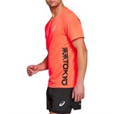 Asics FUTURE TOKYO VENTILATE SS TOP Футболка беговая Оранжевый/Черный - фото 281260