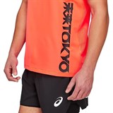 Asics FUTURE TOKYO VENTILATE SS TOP Футболка беговая Оранжевый/Черный - фото 281262