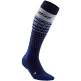CEP SKI THERMO MERINO TALL COMPRESSION SOCKS (W) Компрессионные гольфы с шерстью мериноса для катания на лыжах женские Темно-синий/Серый - фото 281333