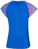 Mizuno PRINTED TEE (W) Футболка теннисная женская Голубой/Белый/Розовый - фото 281431 Mizuno PRINTED TEE (W) Футболка теннисная женская Голубой/Белый/Розовый - фото 281431