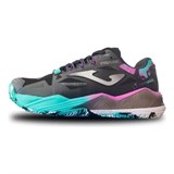 !old Joma PADEL SPIN (W) Кроссовки теннисные женские Черный/Голубой/Розовый - фото 281691