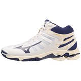 Mizuno WAVE VOLTAGE MID Кроссовки волейбольные Белый/Темно-синий - фото 281716