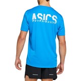 Asics KATAKANA SS TOP Футболка беговая Голубой/Белый - фото 281812 Asics KATAKANA SS TOP Футболка беговая Голубой/Белый - фото 281812