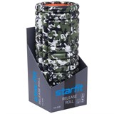 Starfit PRO FA-508 Ролик массажный низкая жесткость 33x14 cм Зеленый камуфляж/Оранжевый - фото 282084