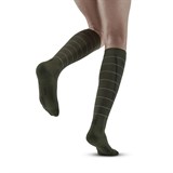 CEP REFLECTIVE TALL COMPRESSION SOCKS (W) Компрессионные гольфы женские Темно-Зеленый - фото 283205