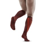 CEP COLD WEATHER TALL COMPRESSION SOCKS (W) Компрессионные гольфы с шерстью мериноса для бега женские Темно-оранжевый - фото 283370