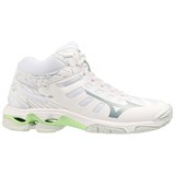 Mizuno WAVE VOLTAGE MID (W) Кроссовки волейбольные женские Белый/Зеленый - фото 283822