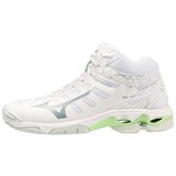 Mizuno WAVE VOLTAGE MID (W) Кроссовки волейбольные женские Белый/Зеленый - фото 283823