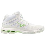 Mizuno WAVE VOLTAGE MID (W) Кроссовки волейбольные женские Белый/Зеленый - фото 283827
