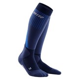 CEP COLD WEATHER TALL COMPRESSION SOCKS Компрессионные гольфы с шерстью мериноса для бега Темно-синий/Голубой - фото 284397