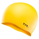 TYR WRINKLE FREE SILICONE CAP Шапочка для плавание Желтый/Черный - фото 284446