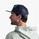 Buff TRUCKER CAP KINGARA NIGHT BLUE Бейсболка беговая Темно-синий/Зеленый - фото 284914