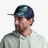 Buff TRUCKER CAP KINGARA NIGHT BLUE Бейсболка беговая Темно-синий/Зеленый - фото 284915