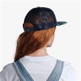 Buff TRUCKER CAP KINGARA NIGHT BLUE Бейсболка беговая Темно-синий/Зеленый - фото 284916