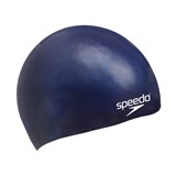 Speedo PLAIN FLAT SILCONE CAP JR Шапочка для плавания детская Синий/Белый - фото 285011