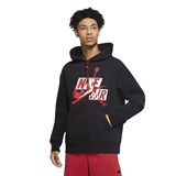 Jordan JUMPMAN CLASSIC FLEECE PO Толстовка баскетбольная Черный/Красный/Белый* - фото 285329