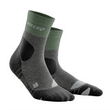 CEP HIKING MERINO MID CUT COMPRESSION SOCKS Компрессионные носки для активного отдыха на природе Серый/Зеленый - фото 285750