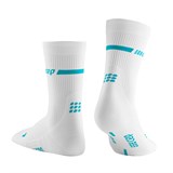 CEP COMPRESSION MID CUT SOCKS NEON Компрессионные носки Белый/Голубой - фото 285779