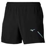 Mizuno ALPHA 5.5 SHORT "BLACK" Шорты беговые Черный/Голубой - фото 285864