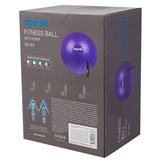 Starfit GB-109, 85 СМ, 1500 Г Фитбол антивзрыв с ручным насосом Темно-синий - фото 286158