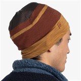 Buff MERINO MOVE HAT MUSTARD Шапка Коричневый/Черный - фото 286213