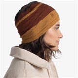 Buff MERINO MOVE HAT MUSTARD Шапка Коричневый/Черный - фото 286216