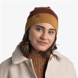 Buff MERINO MOVE HAT MUSTARD Шапка Коричневый/Черный - фото 286217