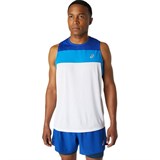 Asics RACE SINGLET Майка беговая Белый/Синий/Голубой - фото 286229