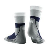 CEP HIKING LIGHT MERINO MID CUT COMPRESSION SOCKS Компрессионные тонкие высокие носки с шерстью мериноса Темно-синий/Серый - фото 286558