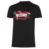 Mizuno GRAPHIC TEE Футболка беговая Черный/Белый/Красный - фото 286588