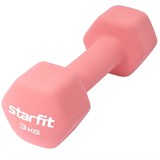 Starfit DB-201 3 КГ Гантель неопреновая Коралловый - фото 286715