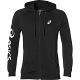 Asics BIG ASICS FZ HOODIE Толстовка беговая с капюшоном Черный/Белый - фото 287046