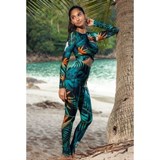 Slavi LEGGINGS POCKET HIGH WAIST JUNGLE Тайтсы женские Темно-синий/Голубой - фото 287547