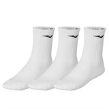 Mizuno TRAINING 3P SOCKS Носки беговые Белый/Черный (3 пары) - фото 287554