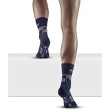 CEP HIKING MERINO MID CUT COMPRESSION SOCKS (W) Компрессионные носки для активного отдыха на природе женские Темно-синий/Серый - фото 287766